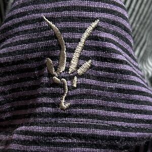 IBEX MERINO WOOL STRIPE POLO SHIRT SIZE M